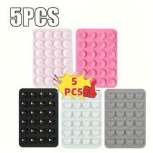 5 Peças Suporte de Telefone Multifuncional de Ventosa de Silicone - Tipo Universal, Adequado para Todos os Modelos de Telefone, Adesão Resistente, Reutilizável e Lavável - Para Decoração de Telefone, Ventosa Multiuso, Com Adesivo Traseiro, Portátil, Presente para Amigos, Presente de Natal - Multicolorido - Visão 14