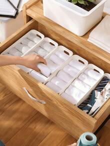 1pc Multi-Functional Plastic Storage Box, Suitable For Kitchen, Bedroom, Wardrobe, Drawer, Etc., Can Be Used As Desktop Organizer, Kitchen Storage, Office Desk Accessories, Bathroom Supplies, Room Decor, Holiday Essentials - Multicolor - View 3