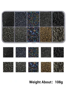 2mm 10 Colors Glass Seed Beads Set, Lake Blue Spiral Beads For DIY Bracelet Necklace Earring Keychain Craft Gifts - Rice Pearls - View 5