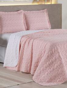 200 Thread Count Double-Sided Bedspread Set (Double/Queen/King/Single) Embroidered 3-Piece Luxury Decor - 玫瑰 - 查看 7