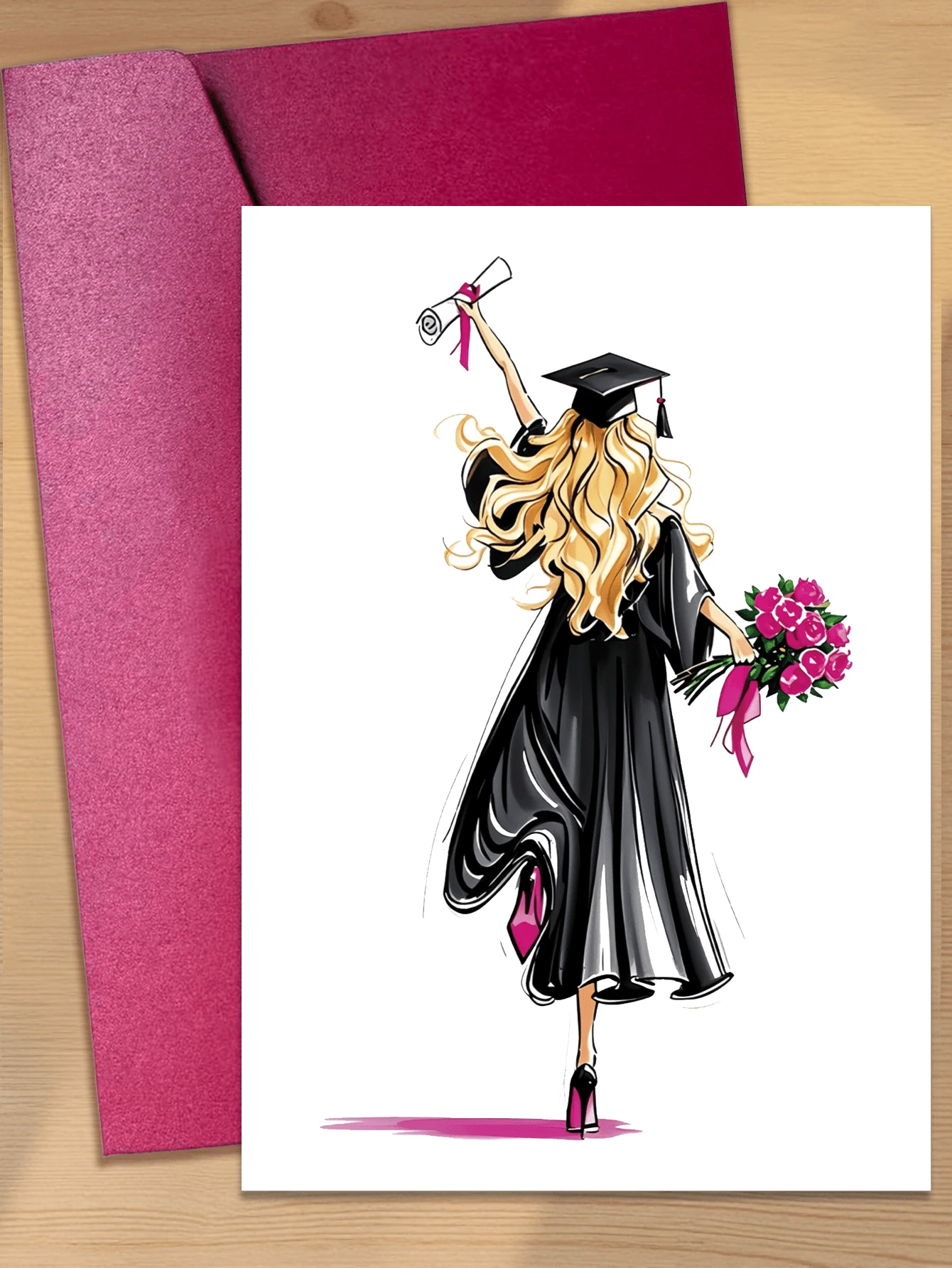 1 Thiệp chúc mừng tốt nghiệp trang nhã kèm phong bì, giấy chất lượng cao, phù hợp cho sinh viên, bạn bè, con gái, con trai, bạn cùng lớp nhân dịp lễ tốt nghiệp. - A - Xem 1