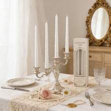 2pcs/4pcs Pearl Taper Candles, Long Stem Candles, Wedding Table Centerpiece Decor, European Romantic Dinner Candles, Decorative Soy Wax Candles, Home Decor, Party Table Decoration, Anniversary Dinner, Holiday Dining Decor - Multiple Styles - View 9