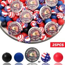 25/30/47pcs American Independence Day 250th Anniversary Series Silicone Bead Set, Printed With American Elements "250" Shaped Beads, DIY Keychain, Necklace, Bracelet, Decoration, Pen, Jewelry Pendant, Holiday & Birthday Gift - Independence Day 250 - View 14