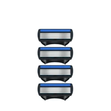 Maquinilla de afeitar con 6 capas de cuchillas, maquinilla de afeitar manual para hombres, kit de cuchillas, soporte, mango para el afeitado y eliminación del vello facial y barba compatible - Multicolor - Ver 12