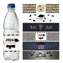20pcs/10sheets 2026 Graduation Celebration Water Bottle Labels, 2026 Graduate Congratulations Water Bottle Stickers, Water Bottle Packaging Labels, Graduation Party Decoration Supplies - Multicolor - View 1