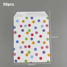 100 PCS 4.7x6.7 Inch Paper Gift Packaging Bags, Holiday Gift Bags, Small Gift Storage Bags, Colorful Dot Pattern Gift Bags, Accessory Gift Bags, Suitable For DIY Handmade Gift Bags, Holiday Decoration Paper Packaging Bags, Holiday Candy Storage Bags, Wedding, Birthday, And Party Gift Bags. - Gift Bags - View 10