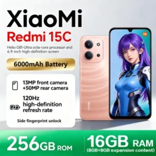 Xiaomi هاتف ذكي شاومي 15C بشاشة 6.9 بوصة FHD+ بتردد 120 هرتز وبطارية 6000 ميلي أمبير وكاميرا 50 ميجا بكسل، ذاكرة وصول عشوائي 16 جيجابايت (قابلة للتوسيع 8+8) وذاكرة تخزين 256 جيجابايت، معالج ثماني النواة - الأزرق - مشاهدة 3