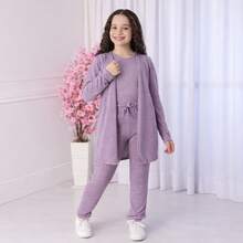 Children's Cold Weather Set For Girls: Charming And Comfortable (4 To 14 Years Old) - Red Violet - View 7