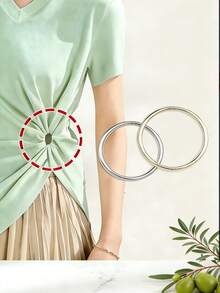 Adjustable Fashion Minimalist Ring - Adjustable Hem And Cuff Clips, Clothing Twist Buckle Rings, Quick Adjustment For T-Shirts, Shirts And Dresses Without Sewing, Durable Snap Fasteners, Clothing And Bag Decorative Accessories - Multicolor - View 3