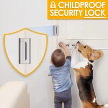 2 Pack Home Security Door Lock With Screws, Childproof Door Reinforcement Lock, Upgraded Door Latch Lock, Inside Lock To Defend Your Home And Guard Bedroom Patio, Aluminum Construction Finish, Frame Lock, Silver - Silver Security Door Lock 2-piece Set - View 10