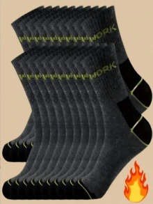 5 pares de calcetines de tripulación resistentes a la humedad y al olor para hombres, calcetines de tobillo bajo para deportes, trabajo y todas las estaciones - Multicolor - Ver 3