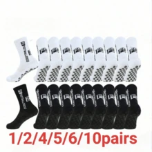 2/5/10/20 Pairs Men's Thick Non-Slip Durable Sports Socks, Suitable For Football, Basketball, American Football, Cycling, Running And Other Sports, Also Suitable For Fitness And Autumn Wear - Multicolor - View 4