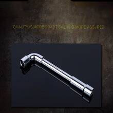 17/19/21/23/24mm 2-Sided L-Shaped Socket Wrench Tire Lug Nut Remover Hex Spanner Socket Wrench Tool Kit For Car Tire Disassembly - -plated (movable Head) (17-24MM) - View 12