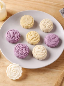 6pcs Flower Shaped Baking Mold Set, Including 1 Piping Bag And 5 Flower Molds, Cake Making DIY Baking Tools, Cookie Cutters, Kitchen Baking Accessories, Small Kitchen Tools, Perfect Baking Supplies - Multicolor - View 4