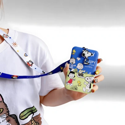  1PC Snoopy Card Holder With Lanyard, Protective Case For Student ID Meal Access Badge Subway Bus Cards, Ideal Back To School Birthday Holiday Gift For Friends & Colleagues