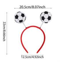 1个足球头箍 - 黑白款和黑白红三色款，带弹性足球图案，适合足球主题派对、比赛日，男女通用 - 多色 - 查看 2