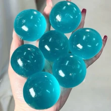 1个可塑形慢回弹蓝色椰子油手工捏捏球，6厘米圆形麦芽减压捏捏球，适合作为理想的节日礼物、趣味可爱礼物、生日礼物、复活节礼物、万圣节礼物、圣诞节礼物、派对小礼品填充物。 - 多色隨機 - 查看 5