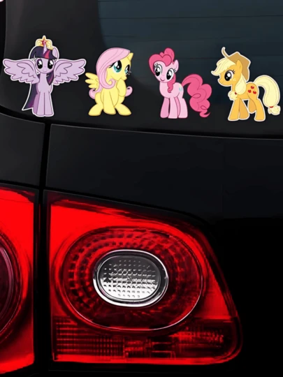 MY LITTLE PONY 1 Pc Cartoon Waterproof Car Sticker – Creative Decal For Covering Scratches On Cars & E-Bikes Featuring An Adorable Anime Style, This Sticker Isn't Just For Vehicles! It Can Also Double As A Unique Accent For Home Decor, Party Supplies, Or A Fun Souvenir. A Versatile Choice For Any Occasion! Perfect As A Gift For Friends For Valentine's Day