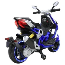 Joykoo Motocicleta Eléctrica Montable para Niños Luces LED Bluetooth Llantas de Equilibrio Batería 12V Diseño Sport - AZUL - Ver 7