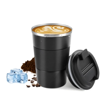 17.6oz Travel Coffee Cup With Lid, Reusable Stainless Steel Insulated Coffee Tumbler, Leak-Proof Design For Hot & Cold Drinks, Stainless Steel Coffee Travel Mug - 304 Vacuum Insulated, Spill-Proof Lid, Portable For Outdoor, Car, Gym