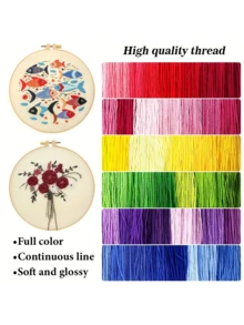 1套手工DIY刺繡套件，20x20cm/7.9x7.9英吋，鬱金香花海船圖案，包含刺繡布料、說明書、刺繡框、針線，適合作為朋友或家人的節日禮物，居家與辦公室手工藝術品 - CXP1788-20X20 - 查看 10