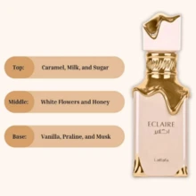 Lattafa Eclaire Pistache – Gourmand, Nutty, Creamy, Musky – Eau De Parfum Spray Long-Lasting Fragrance For Women, 3.4 Ounce / 100 Ml  Women's Perfumes Ice Cream Arab Perfume Gift For Women EDP Spray Pheromone Fragrance - 米色 - 查看 5