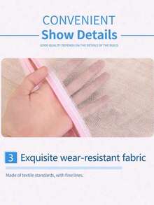 3 piezas Bolsas de malla rosa para lavadora para ropa delicada, calcetines, ropa interior, sujetadores, prendas íntimas, telas finas, bolsas organizadoras de lavandería protectoras, soluciones de almacenamiento esenciales para el hogar, herramientas prácticas de cuidado del hogar para protección de la lavadora - Rosa - Ver 8
