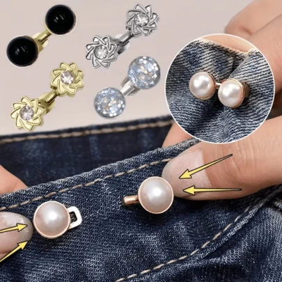Khóa cài eo điều chỉnh được, khuy áo sơ mi tháo rời không đường may, phù hợp cho quần, váy, đầm, mặc hàng ngày và làm quà tặng, phụ kiện váy, điều chỉnh vòng eo, vừa vặn, giải pháp kẹp mũi, kẹp nhẹ, thay thế thắt lưng, quà tặng sáng tạo, sử dụng hàng ngày.