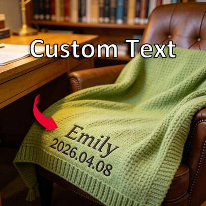 Chăn thêu tùy chỉnh với chữ/tên cá nhân hóa, mềm mại và thoải mái, được cá nhân hóa với ảnh và chữ/tên đặc biệt, làm quà tặng sinh nhật, quà gia đình, quà cưới, quà lưu niệm, phù hợp cho mọi mùa, phù hợp cho nữ, nam, gia đình, bạn trai, bạn gái, bố, mẹ.