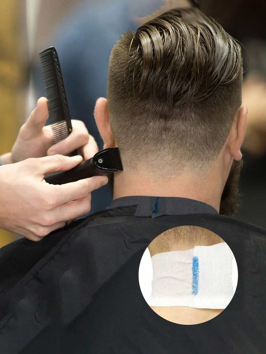 1 Bộ dụng cụ cắt tóc dùng một lần gồm yếm, kéo và các dụng cụ làm tóc khác, màu trắng. - Nhiều màu - Xem 1