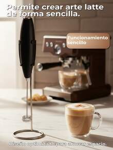 Handheld Electric Milk Frother Coffee Mixer - Black - View 5