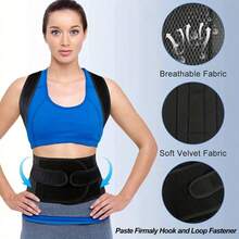 Adjustable Soft Polyurethane Polyester Posture Corrector, Breathable Ergonomic Shoulder Back Support Belt, Anti Hunchback Spine Straightener, Waist Back Pain Relief, Full Plus Size, Hand Washable Durable, Fashion Posture Correction Device For Men Women Office Workers, Ideal Valentine's Day Father Mother Holiday Gift - Belt - View 5