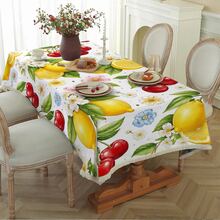 1 Stück Tischdecke mit Fruchtmuster und Quasten - 100% Polyester, rechteckig, gewebt, geeignet für Küche, Esszimmer Zuhause, Partys, Picknicks, Dates, Hochzeiten, Themenfeiern, Innen- und Außenbereich - Verschiedenfarbig - Übersicht 15