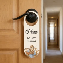 1pc "PLEASE DO NOT DISTURB" Garage/Room Door Sign, Vintage Classic Door Plaque In Multiple Styles - Multicolor - View 3