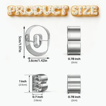 9件套数字饼干模具，0-8生日数字模具（6个可反转为9），不锈钢烘焙工具，适用于饼干、曲奇和面团 - 查看 14