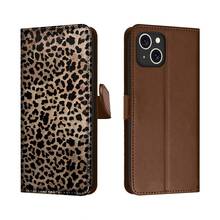 Yellow Background & Black Leopard Print This Patterned, Magnetic Flip-Cover Phone Case With A Built-In Card Slot Is Crafted From Leather And Is Compatible With The  17, 17 Pro Max, 17 Air, 16, 15, 14, 13, 12, And 11 Series Models. It Makes An Ideal Gift For Christmas, New Year's, Valentine's Day, And Easter-A Perfect Choice For Your Boyfriend, Girlfriend, Or Family Members. - 棕色 - 查看 10