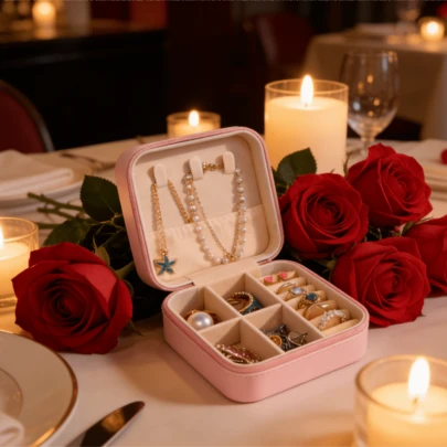 1pc Large Capacity 3-Layer Jewelry Box With Lock, PU Leather Jewelry Organizer With Drawers, Velvet Lined Storage Case For Earrings Necklaces Rings, Available In Black/White/Green, Perfect Gift For Women