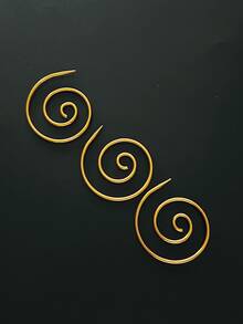 3pcs Hookless Spiral Locking Needles, Spiral Design, Secure Locking, Won't Hook Or Damage Fabric. Compact & Portable, Prevent Yarn Slipping, Assist Knitting Patterns, Also Can Be Used As Decorative Buttons For Clothing - Spiral Needle - View 10