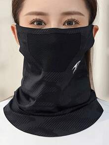 1 pieza Cubreboca de seda de verano para exteriores - Pasamontañas sin costuras, cobertura facial transpirable con orejeras para ciclismo. Mascarilla facial unisex - Multicolor - Ver 7