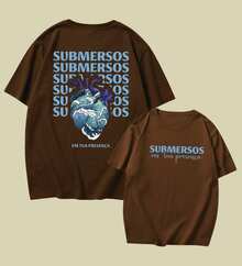 Christian T-Shirt "Submerged In Your Presence" Cotton Church Gospel Evangelical Catholic Clothing Unisex Stylish Tumbler God Jesus - 鏽棕色 - 查看 9