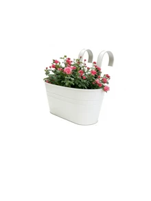 1/2/3/4pcs Set Large Hanging Flower Pot; Garden Flower Pot, Flower Pot, Durable Wrought Iron Wall-Mounted Flower Pot; Sturdy And Durable; Comes With Detachable Hooks; Suitable For Railings, Fences, Balconies, Patios, Gardens And Indoor Decoration, Hanging Fence Flower Pot, Flower Pot With Detachable Hooks - Hanging Flower Pots - View 19
