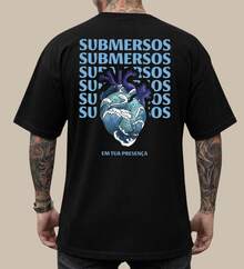 Christian T-Shirt "Submerged In Your Presence" Cotton Church Gospel Evangelical Catholic Clothing Unisex Stylish Tumbler God Jesus - 黑色 - 查看 6