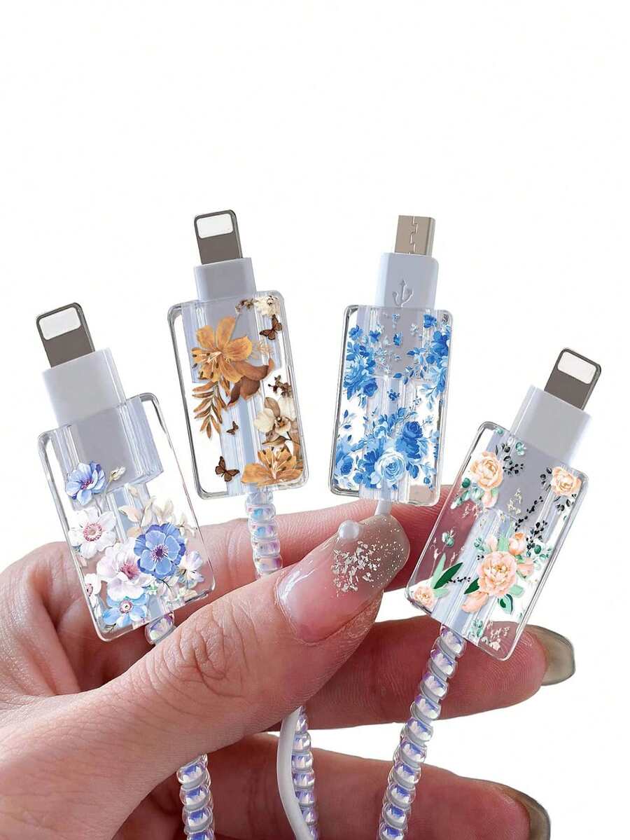苹果小头充电器保护套，苹果数据线小头保护套，防止破损 - 無色 - 查看 1
