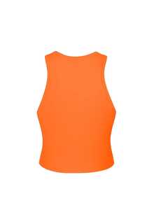 Y2K Solid Pink Crop Tank For Ribbed Slim Fit Crew Neck ... Women Y2K Streetwear Summer Street T-Shirt   Streetwear Y2K - 橘色 - 查看 2