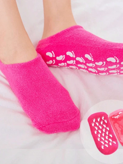 yuluan 1 Pair Gel Beauty Foot Mask Leg Warmers, Moisturizing Leg Warmers For Foot Care, Exfoliating Gel Leg Warmers, Anti-Slip, Suitable For Men And Women, Can Be Used With Favorite Lotions And Creams For Hand And Foot Care