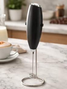 Handheld Electric Milk Frother Coffee Mixer - Black - View 1