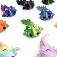 19 Colors Cute Axolotl Desktop Decor - Adorable Small Sculpture Companion Suitable For Room And Office Desk Decoration, Mini Figurine For Home, Holiday Decor, Cool Toy Fit For Children Over 3 Years Old, Perfect Gift For Animal Lovers And Kids Birthday - Multicolor - View 6