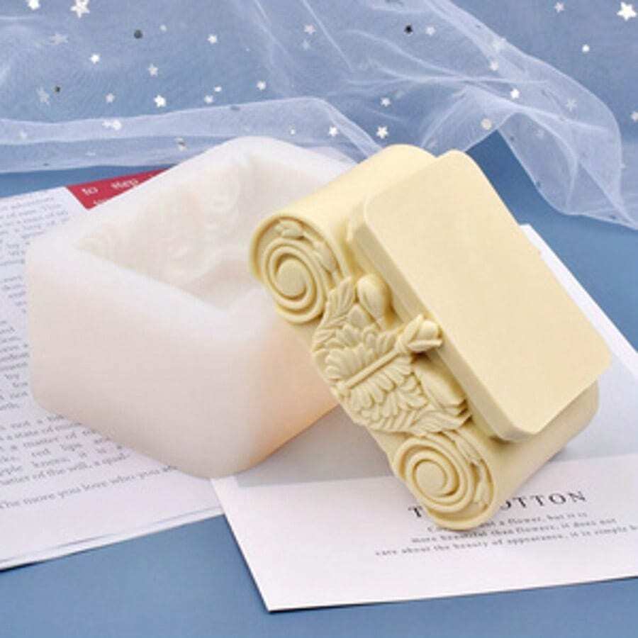 欧式罗马柱香薰石石膏底座硅胶模具，水泥花盆架，3D模型 - 羅馬柱 - 查看 1