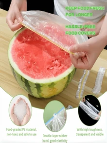 200PCS Colorful Disposable Elastic Bowl Covers, Stretch Food Lids, Dust-Proof And Fresh-Keeping, Great Alternative To Plastic Wrap. Suitable For Bowls, Plates, Fruits, Bread Proofing, Picnics, Camping And Daily Kitchen Use - Multicolor - View 10