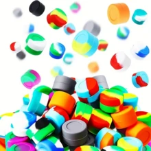 3/5/10/15/20 pezzi Contenitori in silicone per cera da 2ml, silicone compatto e resistente, mini scatole da viaggio per conservare cosmetici, design artistico colorato - Multicolore - Visualizzare 4